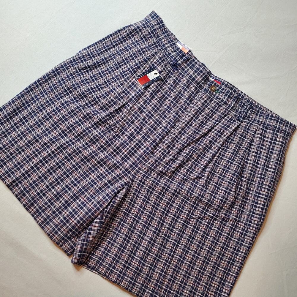 Tommy Hilfiger Mens Size 40 NWT Plaid 100% Cotton Shorts Plaid Multi